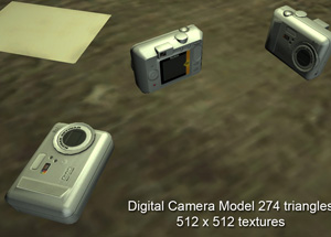 Low poly camera & textures