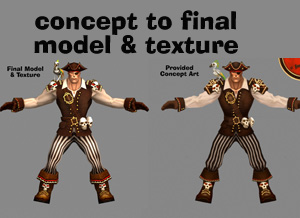 Concept Art to Final Model & Texture